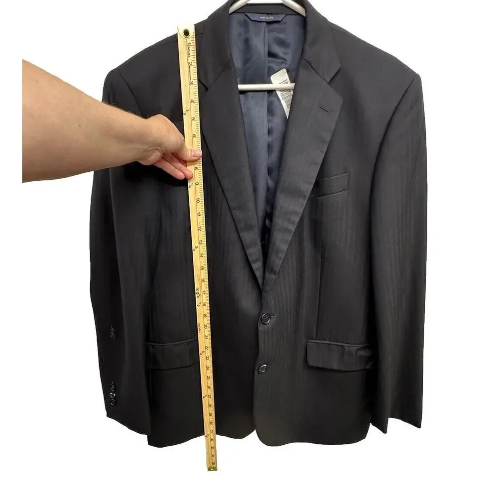 Brooks Brothers Jacket 43 R Navy SaxXon Wool Striped Madison 1818 Sport Coat USA - Picture 6 of 11